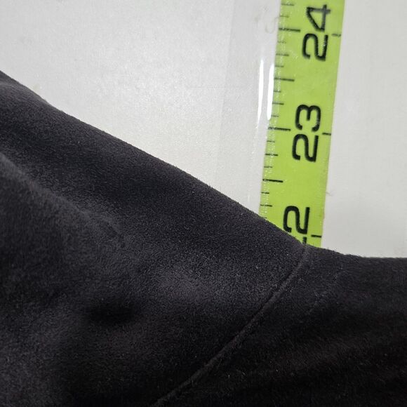 Michael Kors Black Suede Leather Lagenlook Grunge Full Zip Hooded Jacket Medium - Picture 13 of 14